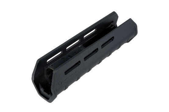 The Mossberg 590 Magpul MOE forend is made from a durable black polymer